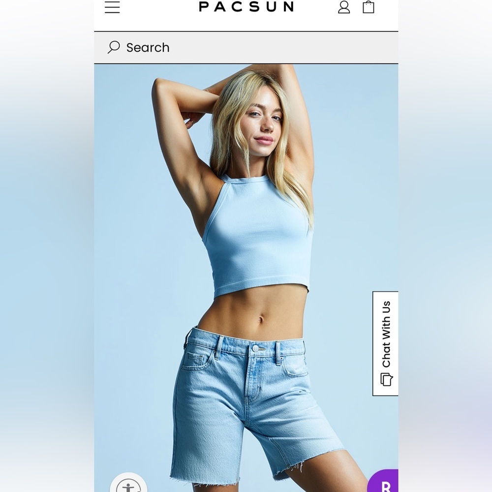 Pacsun longline jean shorts - Picture 3 of 9